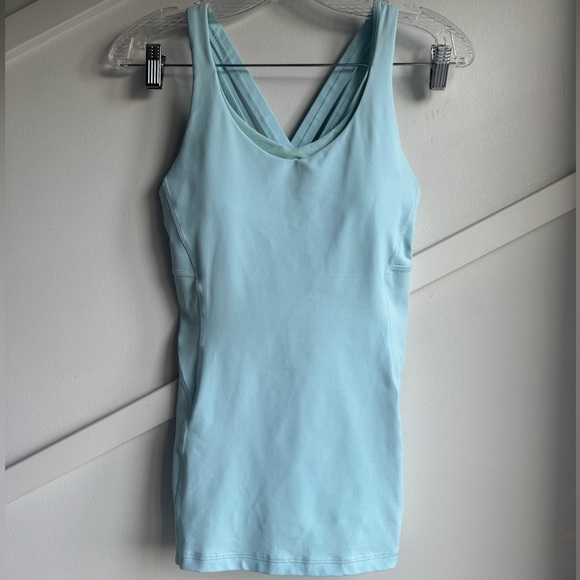 Lululemon Stash N Run Tank Blue Glow Athletic Tank Top size 8 - Picture 7 of 10